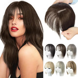 Hjemix | Naturlig Hårstykke med Bangs for Kvinner