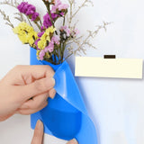 Hjemix | Avtagbar, stansefri vase dekorasjon av silikon for veggmontering