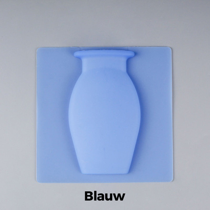 Hjemix | Avtagbar, stansefri vase dekorasjon av silikon for veggmontering