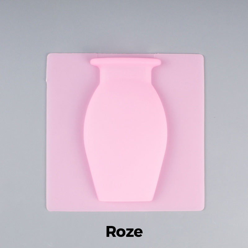 Hjemix | Avtagbar, stansefri vase dekorasjon av silikon for veggmontering