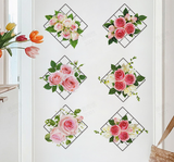 Hjemix | 🌵3D-veggklistremerke med grønn plante