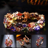 Hjemix | Øredobber, armbånd, halskjeder eller ringer med farget zirkon til damer