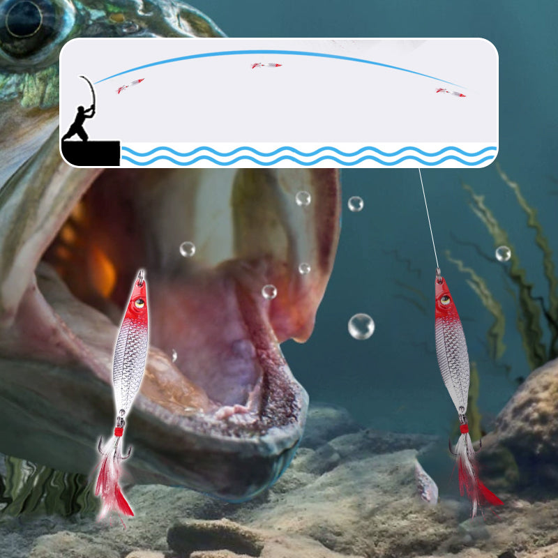 Hjemix | Realistisk 3D flytende fiskebait sett med 3 krokker