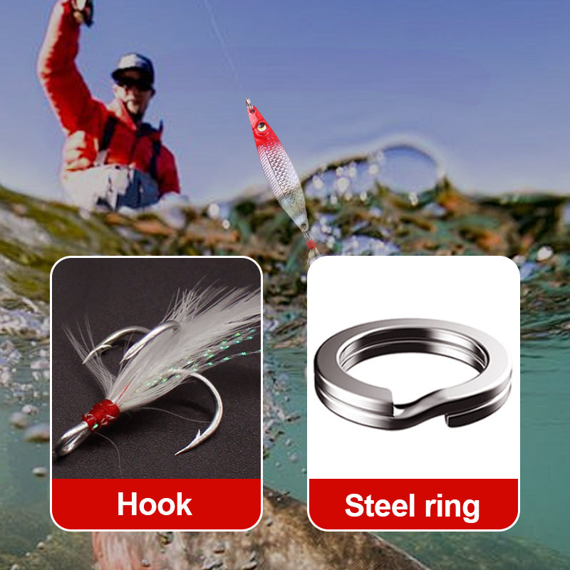 Hjemix | Realistisk 3D flytende fiskebait sett med 3 krokker