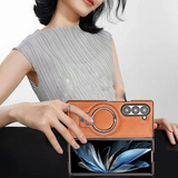 Hjemix | Premium PU lær magnetisk deksel med stativ for Samsung Fold 3/4/5/6