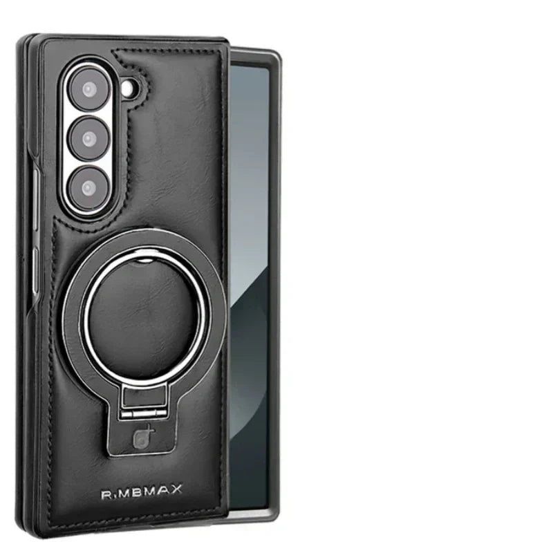 Hjemix | Premium PU lær magnetisk deksel med stativ for Samsung Fold 3/4/5/6