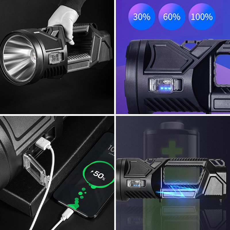 Hjemix | Super Bright Dobbelthode Spotlight bærbar lommelykt