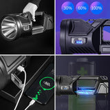 Hjemix | Super Bright Dobbelthode Spotlight bærbar lommelykt