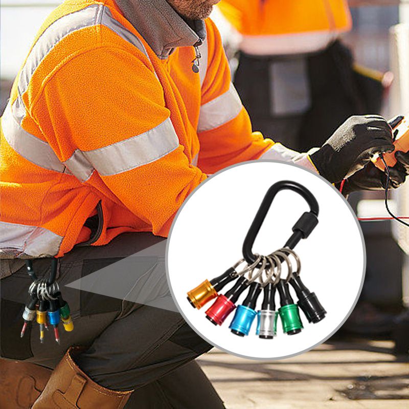 Hjemix | 1/4" sekskantet skrutrekker bits-holder nøkkelringer