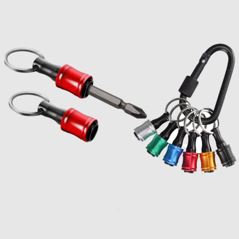 Hjemix | 1/4" sekskantet skrutrekker bits-holder nøkkelringer