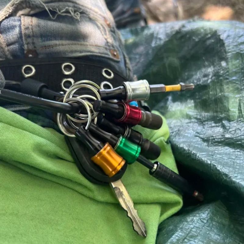Hjemix | 1/4" sekskantet skrutrekker bits-holder nøkkelringer