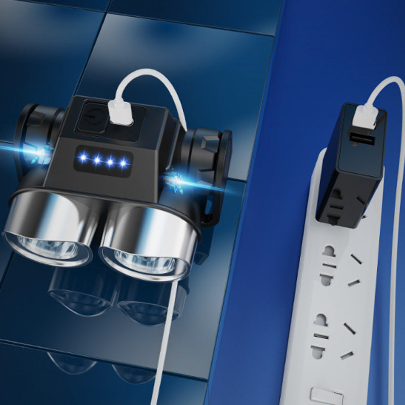 Hjemix | Utendørs bærbar dobbelt hode superlys LED sykkellykt