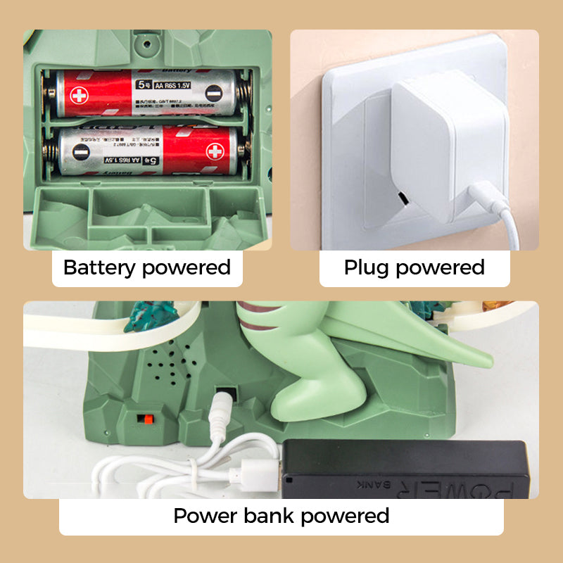 Hjemix | Elektrisk leketøyssett med dinosaurjakt og racerbane