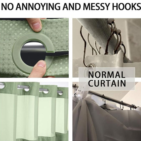 Hjemix | Duschgardin med vaffelmønster