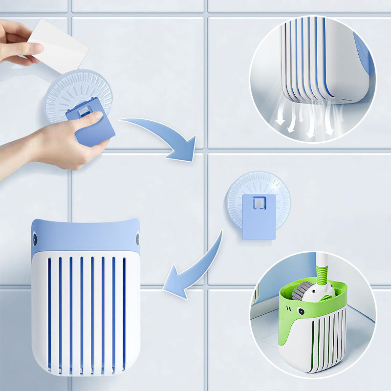 Hjemix | Veggmontert sugekopp toalettbørstesett