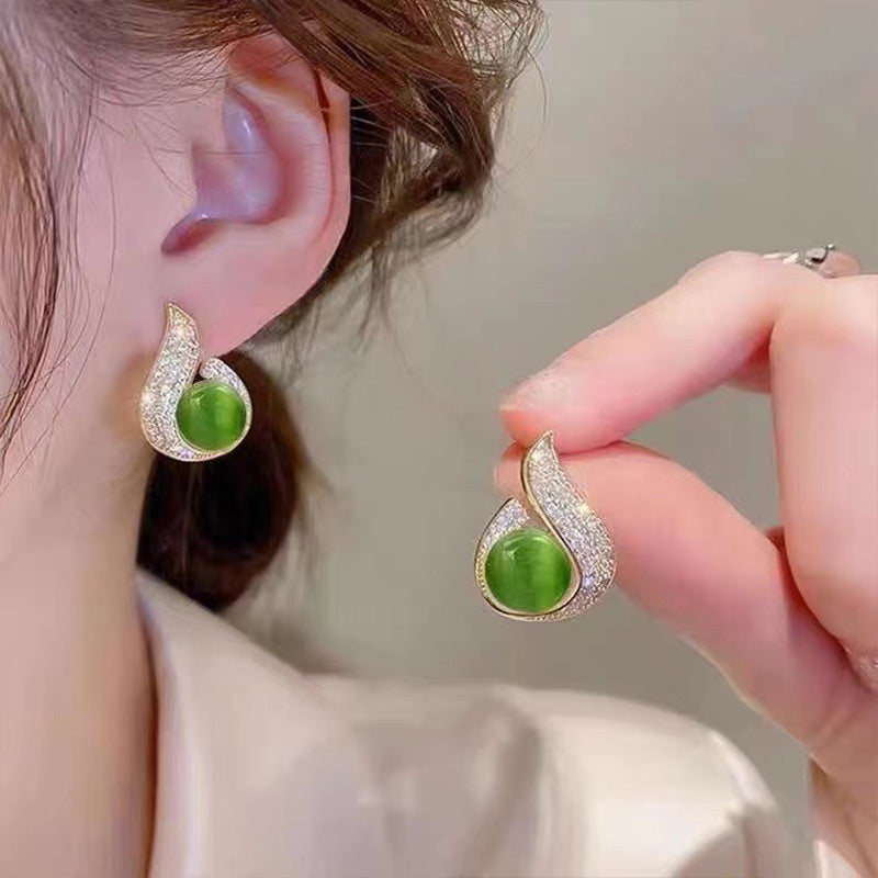 Hjemix | Elegante øredobber med perleimitasjon og rhinestone