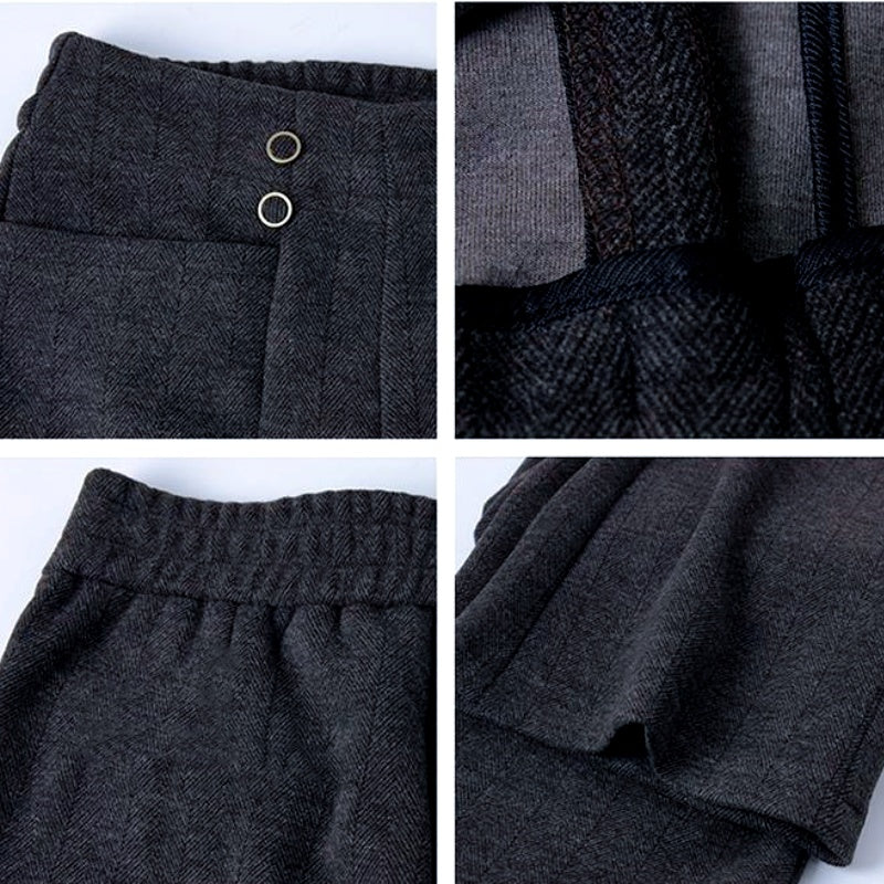 Hjemix | Tykkede, uformelle, rette bukser for kvinner