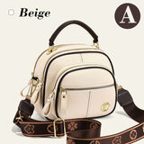Hjemix | Klassisk flerroms justerbar bred stropp PU-skinn Crossbody-veske