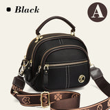 Hjemix | Klassisk flerroms justerbar bred stropp PU-skinn Crossbody-veske