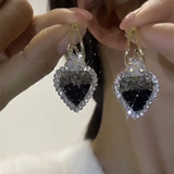 Hjemix | Øredobber med hjerte i grønne krystaller