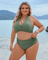 Hjemix | Bikini sett med magekontroll og høy midje stil