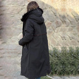 Hjemix | 🎁Tidlig Black Friday-salg🎁Vinterjakke med hette og pelskrage, casual parka for kvinner⛄