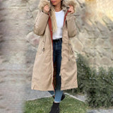 Hjemix | 🎁Tidlig Black Friday-salg🎁Vinterjakke med hette og pelskrage, casual parka for kvinner⛄