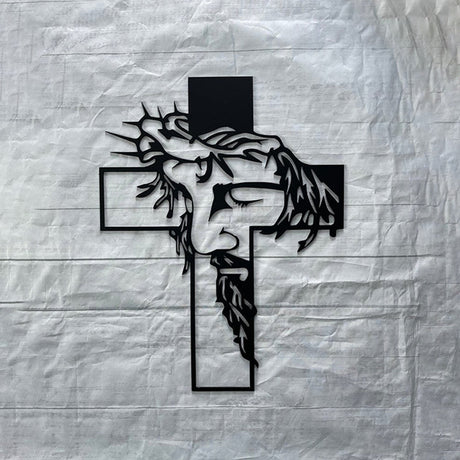 Hjemix | Jesus Kors Metallspeil Kristus Veggdekorasjon