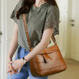 Hjemix | Retro skulderveske i flere lag med stor kapasitet