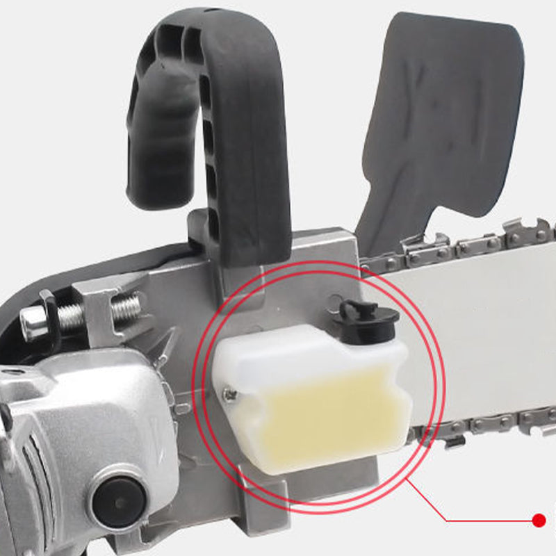 Hjemix | Vinkelsliper ombygd til elektrisk motorsag