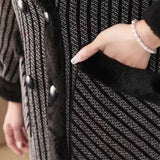 Hjemix | ❄️Vintertilbud❄️ Dobbeltspent frakk med plysjfôr for kvinner