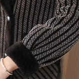 Hjemix | ❄️Vintertilbud❄️ Dobbeltspent frakk med plysjfôr for kvinner