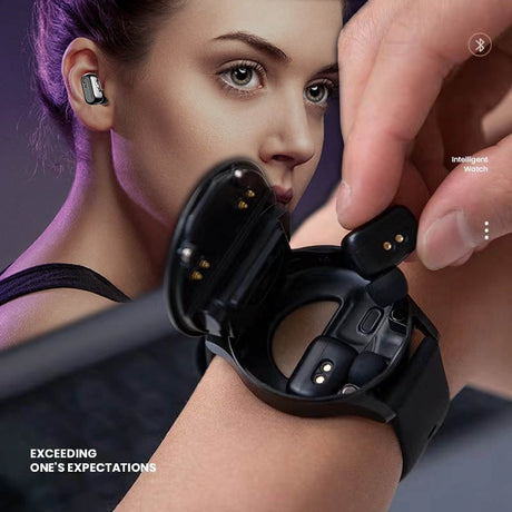 Hjemix | 2-i-1 Smartklokke med Ørepropper (Til iPhone & Android)