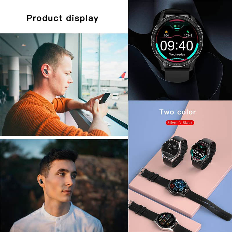 Hjemix | 2-i-1 Smartklokke med Ørepropper (Til iPhone & Android)