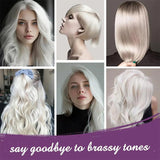 Hjemix | Lilla keratinhårmaske - låser farge og nøytraliserer messing- og gule toner for blondt sølvgrått hår med lyse striper