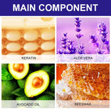 Hjemix | Lilla keratinhårmaske - låser farge og nøytraliserer messing- og gule toner for blondt sølvgrått hår med lyse striper