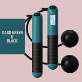 Hjemix | Batteridrevet hoppe tau med teller og vekt baller