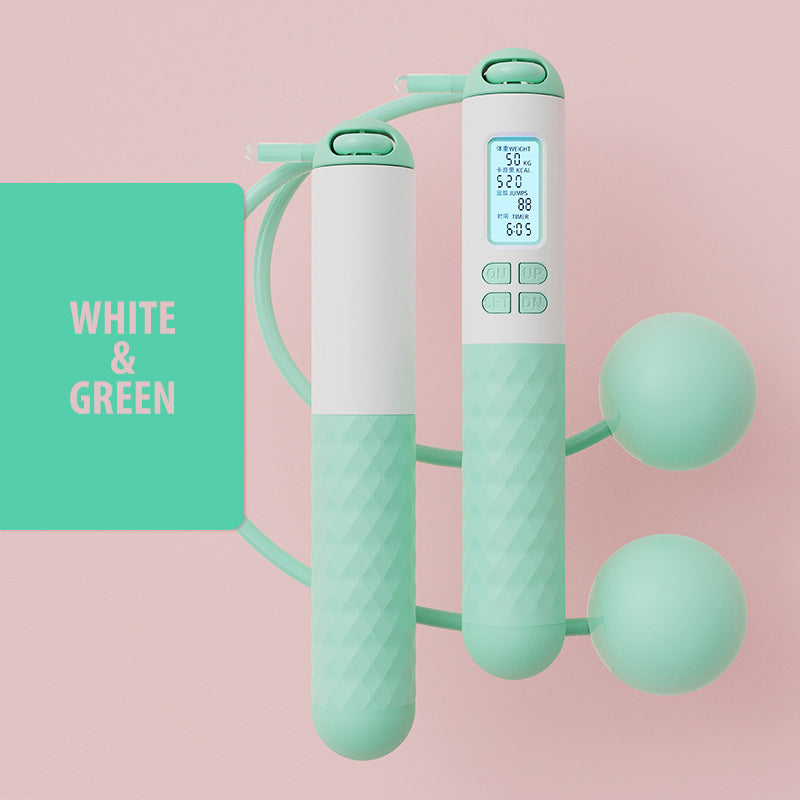 Hjemix | Batteridrevet hoppe tau med teller og vekt baller