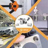 Hjemix | Sett med gjengemuttere med flatt hode og innstikknagler