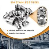 Hjemix | Sett med gjengemuttere med flatt hode og innstikknagler