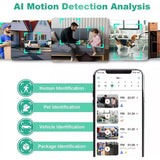 Hjemix | Solcelledrevet overvåkningskamera - trådløst WiFi IP-kamera