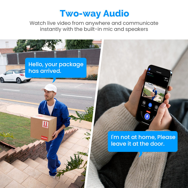 Hjemix | Solcelledrevet overvåkningskamera - trådløst WiFi IP-kamera