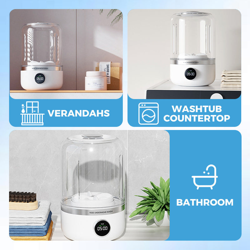 Hjemix | 😍Bærbar oppladbar minivaskemaskin for undertøy！🩲