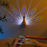 Hjemix | Peacock Prosjektorvegglampe med fjernkontroll