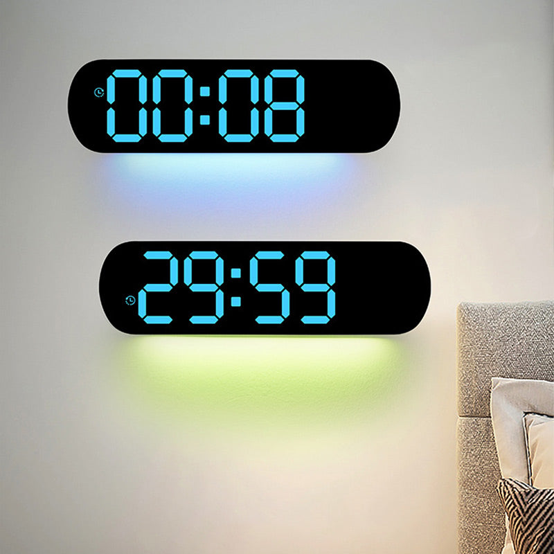 Hjemix | Multifunksjonell Dekorativ LED Digital Veggklokke