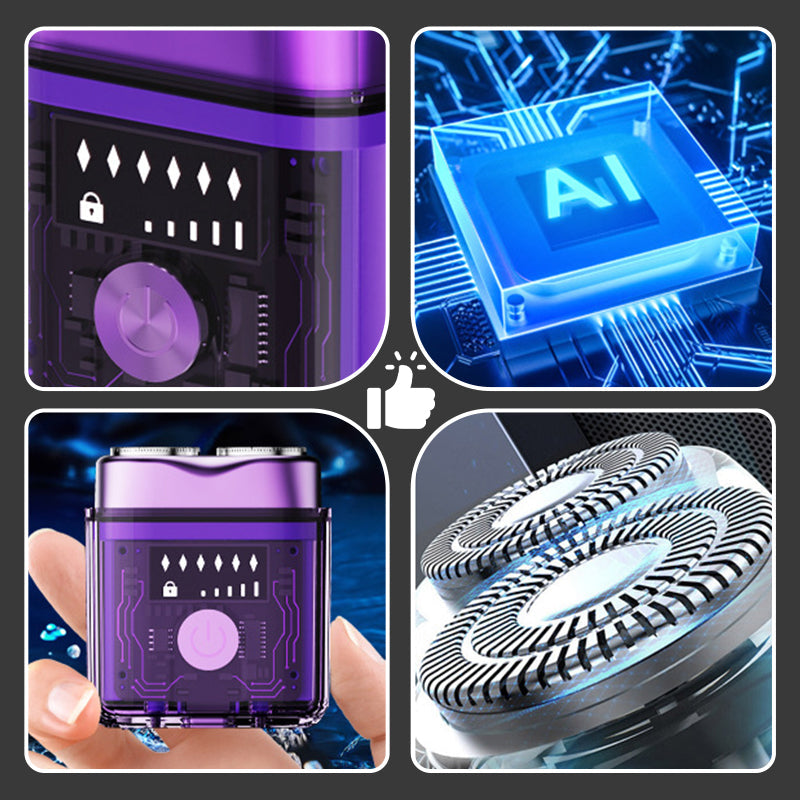 Hjemix | Futuristisk gjennomsiktig mini elektrisk glatt barbermaskin