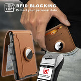 Hjemix | 🔥Pop Up aluminiumsveske Pengeklips Slim Leather Slots Kredittkortholdere RFID Blocking Bifold Minimalist Wallet