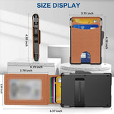 Hjemix | 🔥Lommebok for menn - med pop-up aluminiumsveske Minimal lommebok med pengeslips i lær med plass til kredittkort RFID-blokkering