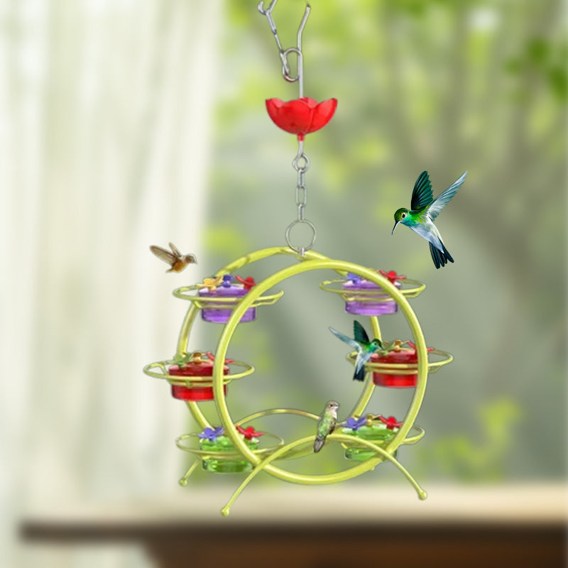 Hjemix | Utendørs Unik Kolibri Metall Hengefôr Sett