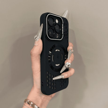 Hjemix | Sikkerhetsbeskyttelse i myk silikon med lynrask magnetisk lading Deksel for iPhone